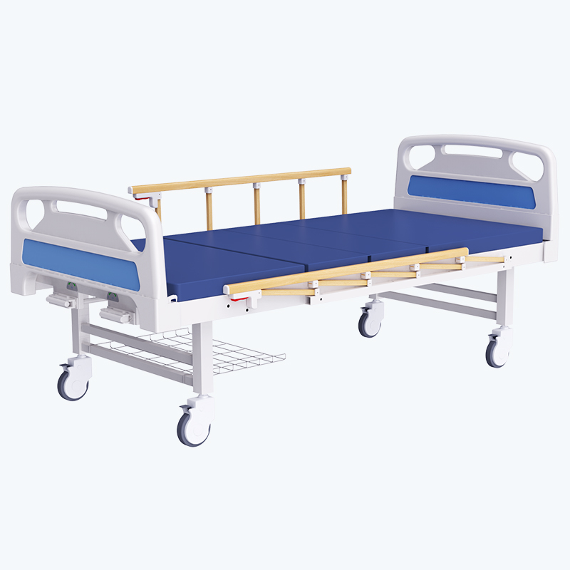 Cheap Price 2 Cranks Manual Hospital Bed for Patients
